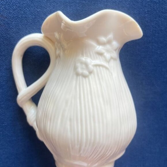 Two’s Company Small Pitcher Floral Leaf Design Cream Juice Pitcher - Picture 4 of 5